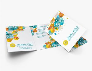 Side Fold Business Card (Vertical) (100)