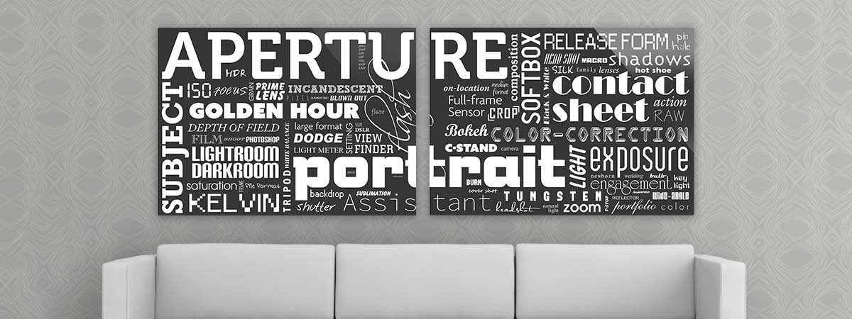 Full Color Typography Metal Prints