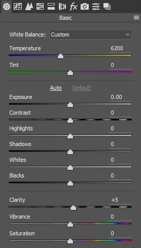 Recommended Camera Settings