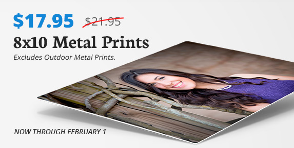 Full Color Sale, 8x10 Metal Print Prints, Now Through February 25