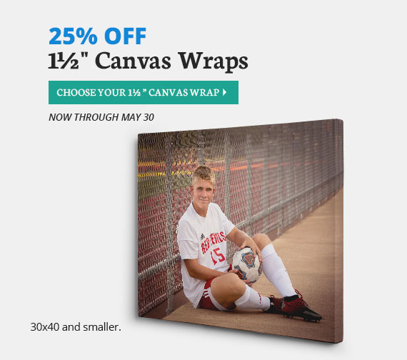 Full Color Sale, 20% Canvas Wraps, Now Through May 30